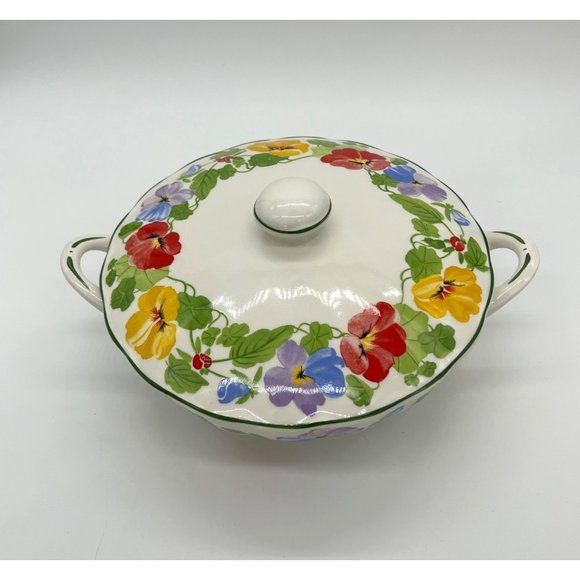 Vintage Lidded Buffet Server "Party Time Charlotte"  by Grindley made in England - Picture 2 of 4